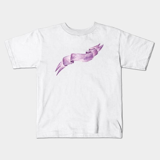 Watercolor ribbon Kids T-Shirt by lisenok